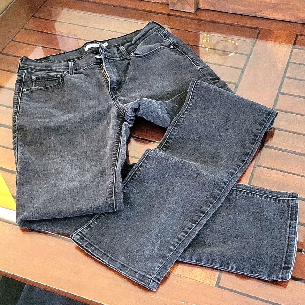 Levi's 505 Straight Leg Black Jeans